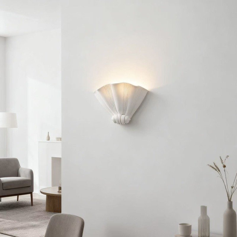 TENSENG_Gypsum_Wall_Lamp_Unique_Pleated_White_5