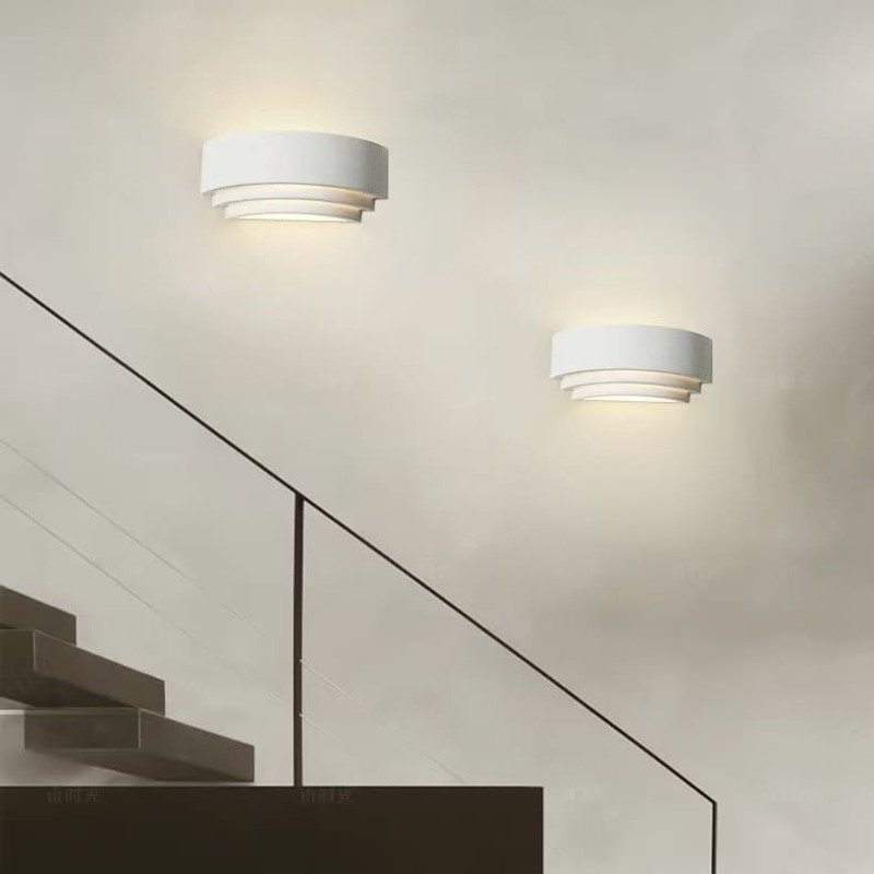 TENSENG_Simple_Light_Sconces_for_Wall_Geometry_Plaster_White_3