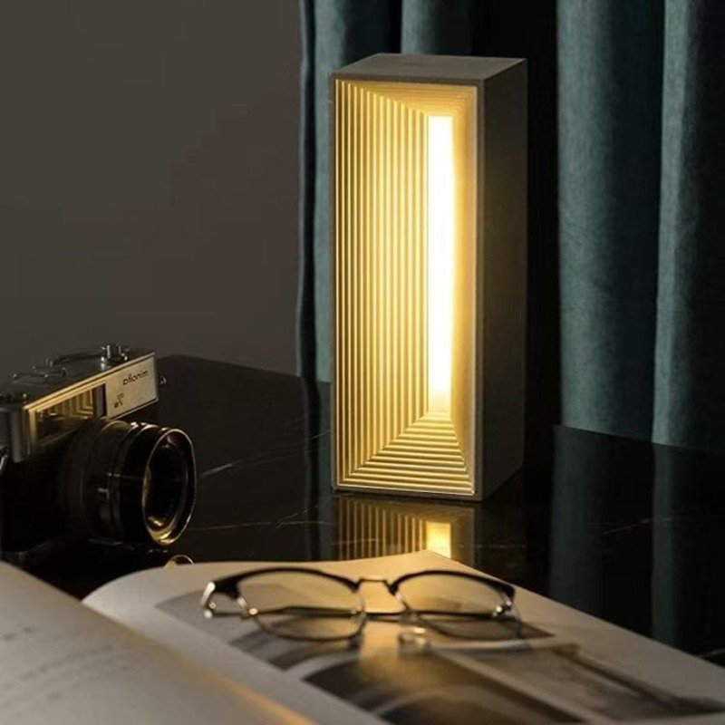 TENSENG_Unusual_Table_Light_Art_Deco_Plaster_White_3