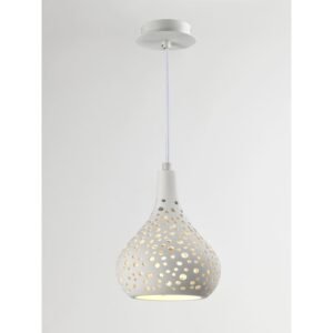 Tenseng_Gypsum_Pendant_Lamp_Water-drop-shaped_Hollow,White_2