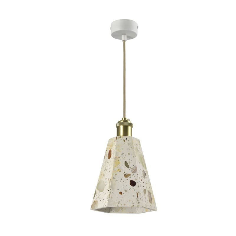TENSENG Concrete Pendant: Cone, Translucent Style, White - Image 2