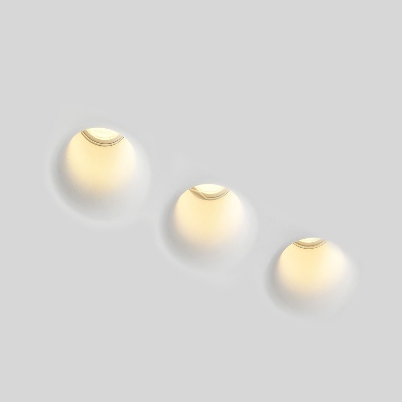 TENSENG Simple Down Lamp: Plaster White Flush Mount - Image 2