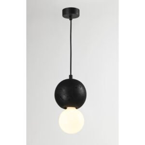 Tenseng_Unique_Pendant_Concrete,_Black,_Dual-Sphere_Design_3