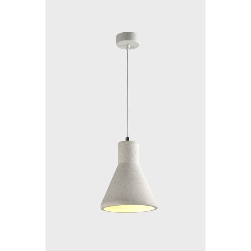 Tenseng_White_Pendant_Light_Concrete_Cone_Indoor_2