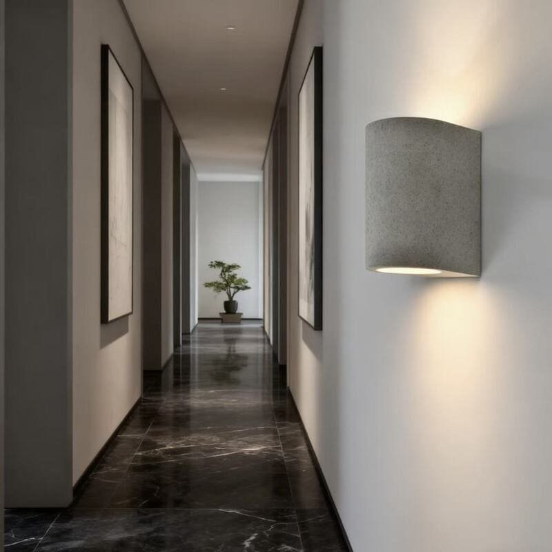 concrete-wall-lights-hotel-&-catering-space